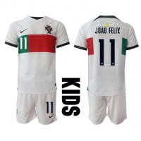 Maglie da calcio Portogallo Joao Felix #11 Seconda Maglia Bambino Mondiali 2022 Manica Corta (+ Pantaloni corti)